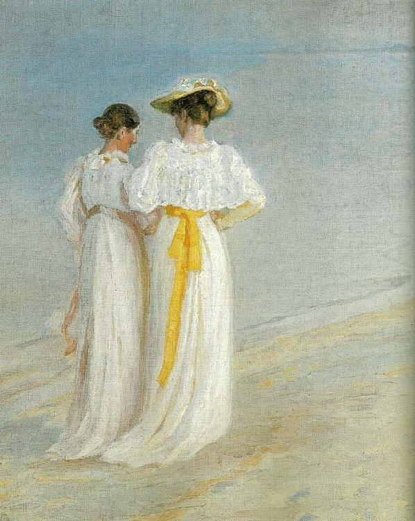 sommeraften pa skagen sonderstrand, anna ancher og marie kroyer, Michael Ancher